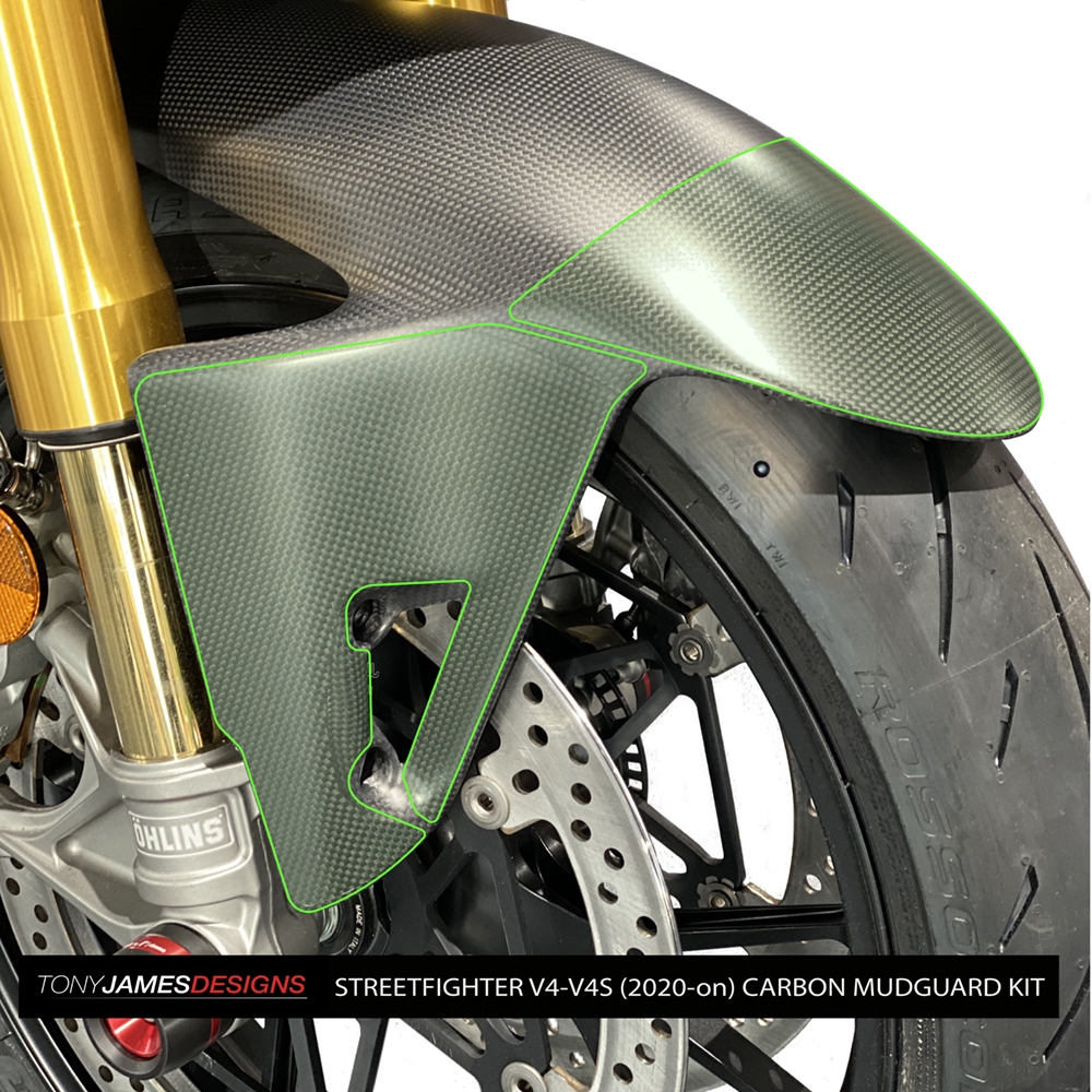 Streetfighter V4-V4S (2020-on) CARBON MUDGUARD KIT