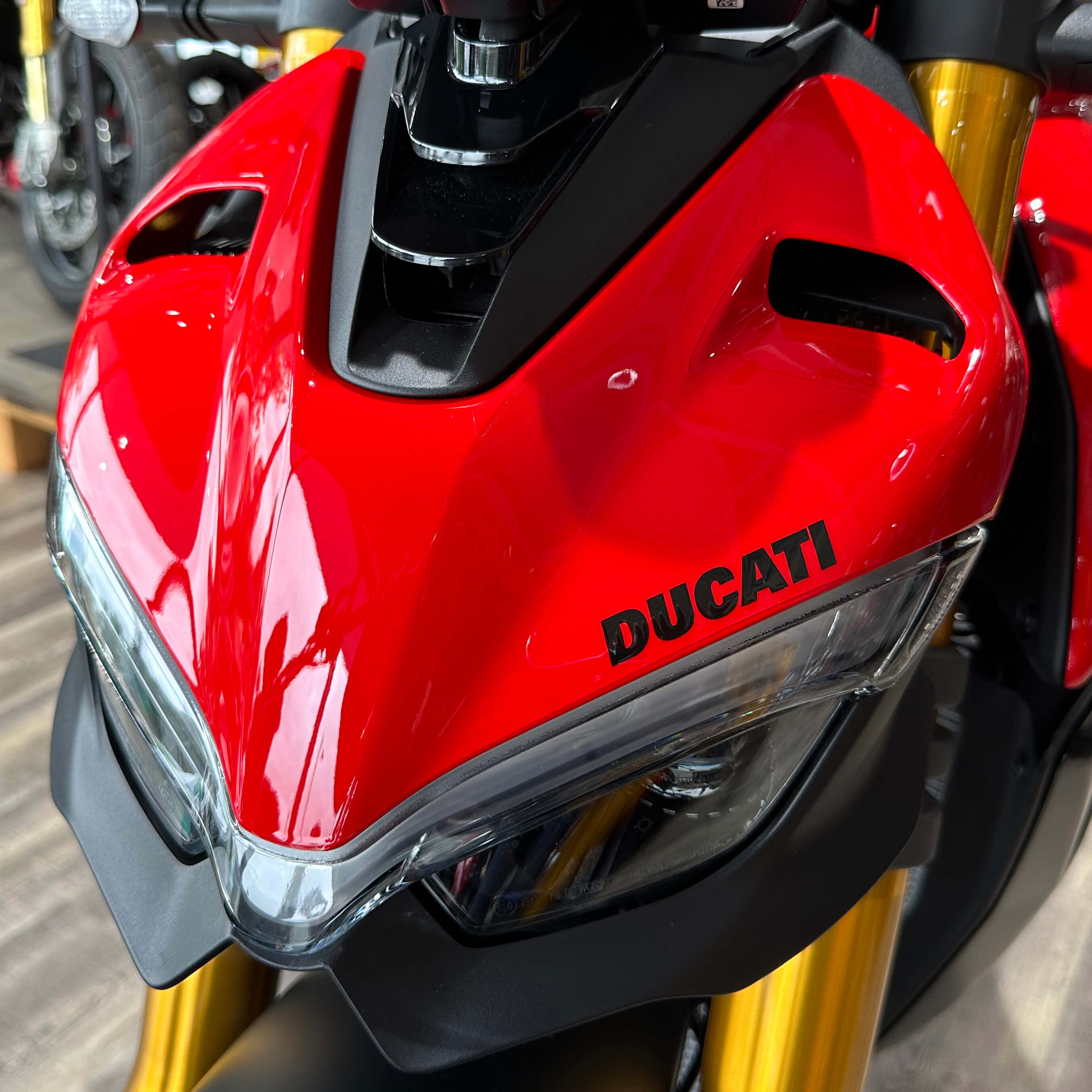 Ducati Streetfighter with Tony James Designs paint protection film installed